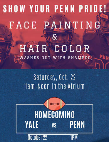 Flyer - Face painting 11am to noon in the Atrium